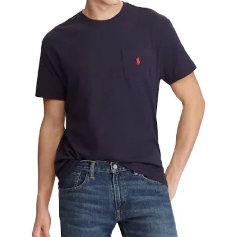 Polo by Ralph Lauren Dark Blue Tee with Red Logo